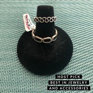 Sz 8 and Size 6, Silver Stack Rings, NWT and NWOT